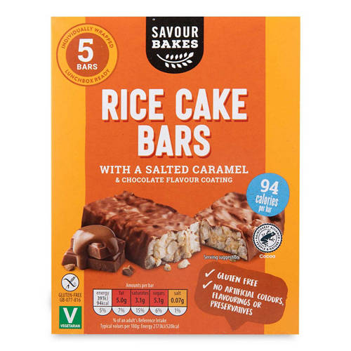 Salted Caramel Rice Cake Bars 5 Pack | ALDI IE